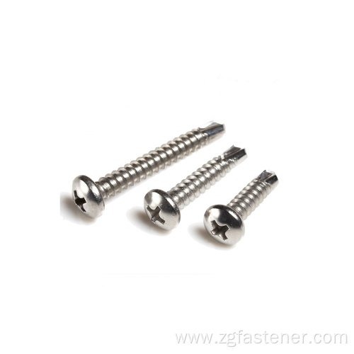 Stainless steel pan head drilling screw